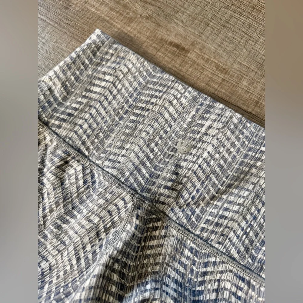 Lululemon Wunder Under High-Rise 7/8 Tight Jacquard Battleship Silver Spoon 6